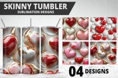 Valentines Love Skinny Tumbler PNG Wrap| Valentines Tumbler Product Image 1