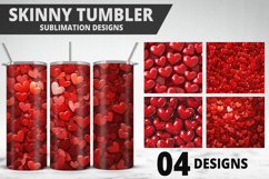 Valentines Love Skinny Tumbler PNG Wrap| Valentines Tumbler Product Image 1