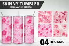 Flowers Tumbler Design | Valentine's Day Tumbler Wrap Product Image 1
