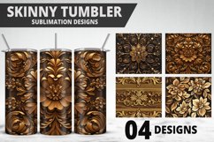 3D Flowers Tumbler Wrap | Sublimation Design | Tumble PNG Product Image 1