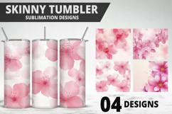 Flowers Tumbler Design | Valentine's Day Tumbler Wrap Product Image 1