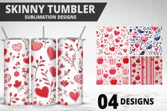Lovely Hearts Tumbler Design | Valentine&#039;s Day Tumbler Wrap Product Image 1