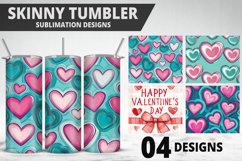 Lovely Hearts Tumbler Design | Valentine&#039;s Day Tumbler Wrap Product Image 1