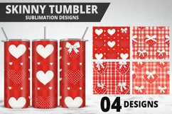 Lovely Hearts Tumbler Design | Valentine's Day Tumbler Wrap Product Image 1