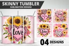 Lovely Hearts Tumbler Design | Valentine's Day Tumbler Wrap Product Image 1
