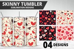 Lovely Hearts Tumbler Design | Valentine&#039;s Day Tumbler Wrap Product Image 1