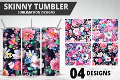 Flowers Tumbler Wrap | Sublimation Design | Tumble PNG Product Image 1