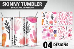 Flowers Tumbler Wrap | Sublimation Design | Tumble PNG Product Image 1