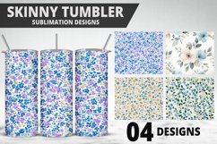 Flowers Tumbler Wrap | Sublimation Design | Tumble PNG Product Image 1