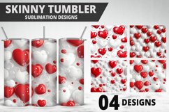 Valentines Love Skinny Tumbler PNG Wrap| Valentines Tumbler Product Image 1