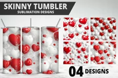 Valentines Love Skinny Tumbler PNG Wrap| Valentines Tumbler Product Image 1