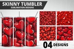 Valentines Love Skinny Tumbler PNG Wrap| Valentines Tumbler Product Image 1