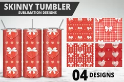 Lovely Hearts Tumbler Design | Valentine's Day Tumbler Wrap Product Image 1