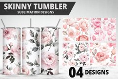 Flowers Tumbler Wrap | Sublimation Design | Tumble PNG Product Image 1