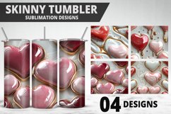 Valentines Love Skinny Tumbler PNG Wrap| Valentines Tumbler Product Image 1