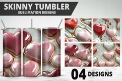 Valentines Love Skinny Tumbler PNG Wrap| Valentines Tumbler Product Image 1