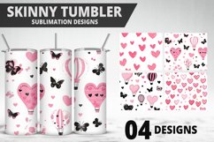 Lovely Hearts Tumbler Design | Valentine&#039;s Day Tumbler Wrap Product Image 1