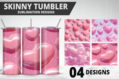 Valentines Love Skinny Tumbler PNG Wrap| Valentines Tumbler Product Image 1