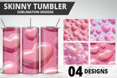 Valentines Love Skinny Tumbler PNG Wrap| Valentines Tumbler Product Image 1