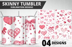 Lovely Hearts Tumbler Design | Valentine&#039;s Day Tumbler Wrap Product Image 1