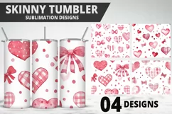 Lovely Hearts Tumbler Design | Valentine's Day Tumbler Wrap Product Image 1