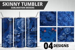 3D Flowers Tumbler Wrap | Sublimation Design | Tumble PNG Product Image 1