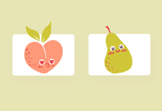 Appealing Cute Fruits Doodle Style Illustration Set Product Image 5