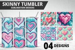 Lovely Hearts Tumbler Design | Valentine&#039;s Day Tumbler Wrap Product Image 1