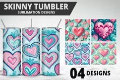Lovely Hearts Tumbler Design | Valentine's Day Tumbler Wrap Product Image 1