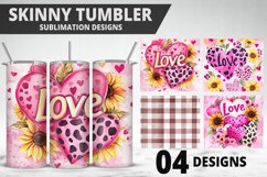 Lovely Hearts Tumbler Design | Valentine&#039;s Day Tumbler Wrap Product Image 1