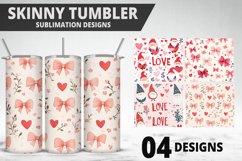 Lovely Hearts Tumbler Design | Valentine&#039;s Day Tumbler Wrap Product Image 1