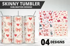 Lovely Hearts Tumbler Design | Valentine's Day Tumbler Wrap Product Image 1