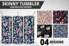 Flowers Tumbler Wrap | Sublimation Design | Tumble PNG Product Image 1