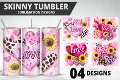 Lovely Hearts Tumbler Design | Valentine&#039;s Day Tumbler Wrap Product Image 1