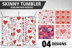 Lovely Hearts Tumbler Design | Valentine&#039;s Day Tumbler Wrap Product Image 1