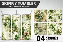 3D St Patrick&#039;s Day Tumbler Wrap| Sublimation Design Product Image 1