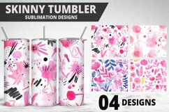 Flowers Tumbler Wrap | Sublimation Design | Tumble PNG Product Image 1