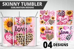 Lovely Hearts Tumbler Design | Valentine&#039;s Day Tumbler Wrap Product Image 1