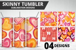 Lovely Hearts Tumbler Design | Valentine&#039;s Day Tumbler Wrap Product Image 1