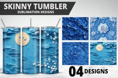 3D Flowers Tumbler Wrap | Sublimation Design | Tumble PNG Product Image 2