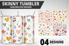 Lovely Hearts Tumbler Design | Valentine&#039;s Day Tumbler Wrap Product Image 1