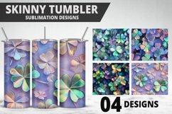 3D St Patrick&#039;s Day Tumbler Wrap| Sublimation Design Product Image 1