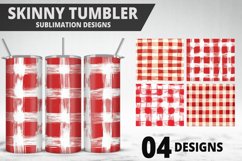 Red Plaid Tumbler Design | Valentine&#039;s Day Tumbler Wrap Product Image 1