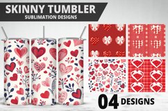 Lovely Hearts Tumbler Design | Valentine&#039;s Day Tumbler Wrap Product Image 1