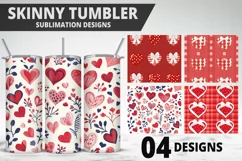 Lovely Hearts Tumbler Design | Valentine's Day Tumbler Wrap Product Image 1