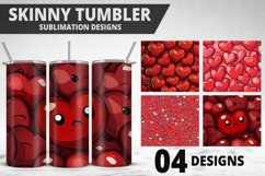 Valentines Love Skinny Tumbler PNG Wrap| Valentines Tumbler Product Image 1