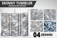 3D Flowers Tumbler Wrap | Sublimation Design | Tumble PNG Product Image 1