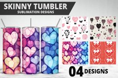 Lovely Hearts Tumbler Design | Valentine&#039;s Day Tumbler Wrap Product Image 1