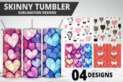 Lovely Hearts Tumbler Design | Valentine's Day Tumbler Wrap Product Image 1
