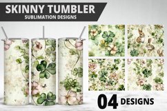 3D St Patrick&#039;s Day Tumbler Wrap| Sublimation Design Product Image 1